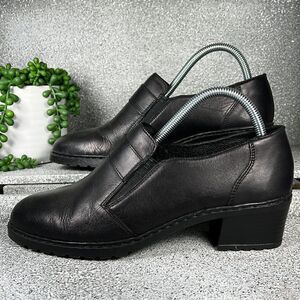 Rieker Antistress Black Leather Ankle Boots Shoes Size 6.5